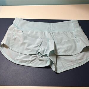 Light teal Lululemon speed up shorts 2” in very good used condition